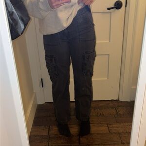 American Eagle Outfitters Charcoal Cargo Pants